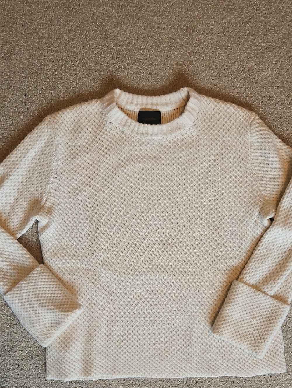 Magaschoni 100% Cashmere Textured Crewneck Sweater